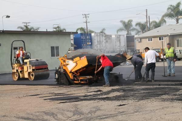 Our own paving machine and equipment