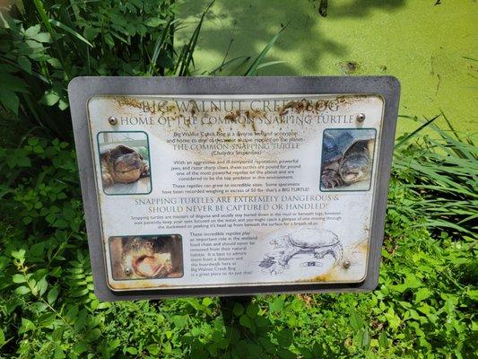 Signage for Big Walnut Creek Bog