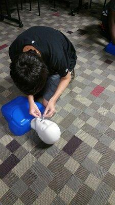 Getting ready to do CPR!