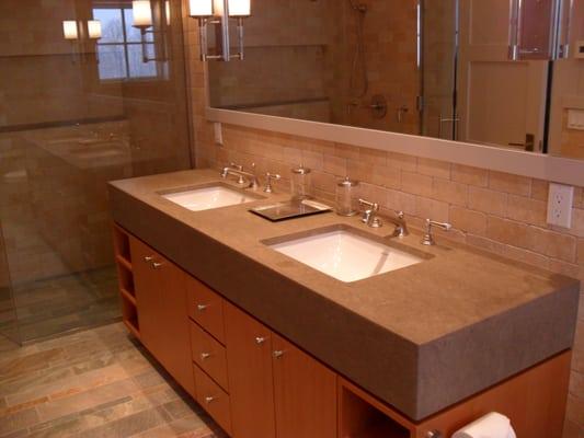 Limestone Vanity top by Nick Aikey.