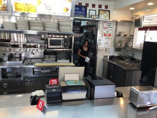 Even the front kitchen area was spotless and so clean ..nothing was on the floor like so many other places.