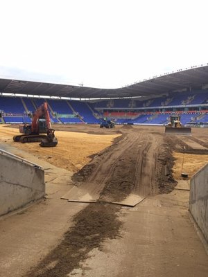 Repaired and maintained all the equipment building this sports stadium in Reading, England 2018