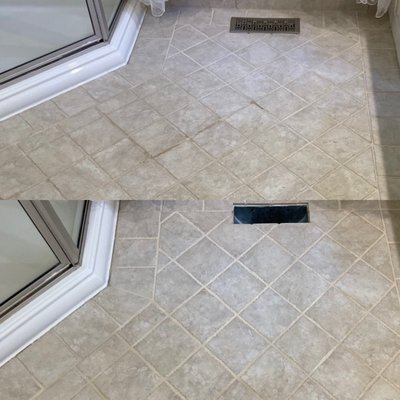 Ceramic tile and grout cleaning and sealing in Huntingdon Valley Pa.