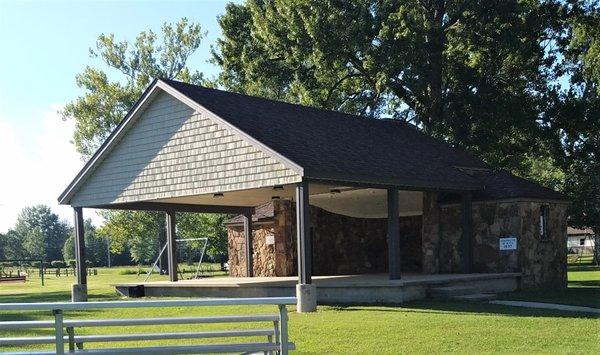 front of bandstand/shelter