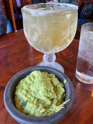 Margarita and guacamole