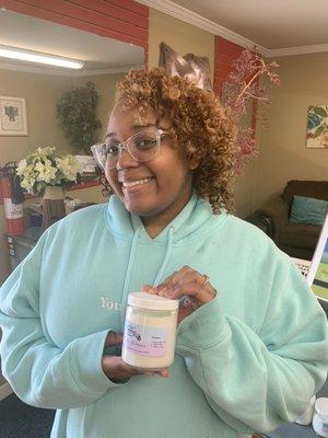 Thirsty for Moisture curl cream is perfect for our curl clients and @ home care!