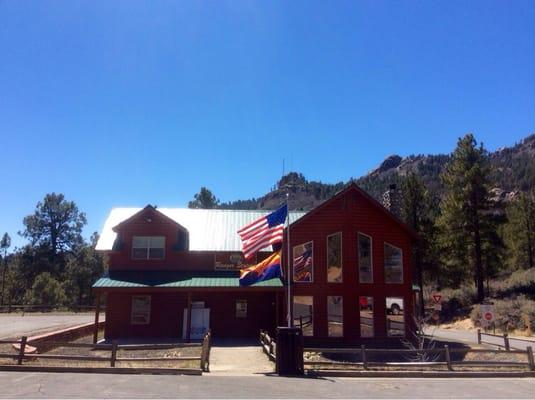 Ranger station or park HQ. Looking south.