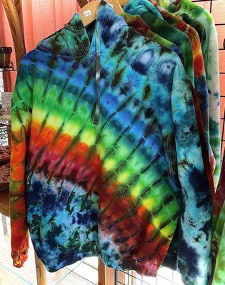 Rainbow Hoodie, made to order tie~dye available