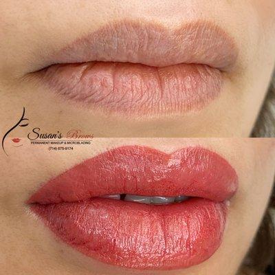 Lip Blush treatment is the perfect way to enhance our lip color for a natural look instagram: susanbrows