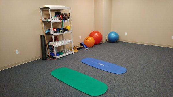 Our open floor area for learning and practicing new exercises