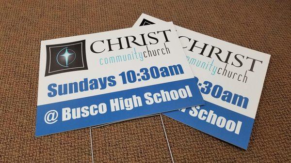 Church Yard Signs at Blue River Digital