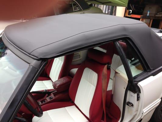 Convertible top installation and mustang seats