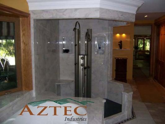 Aztec Marble Shower