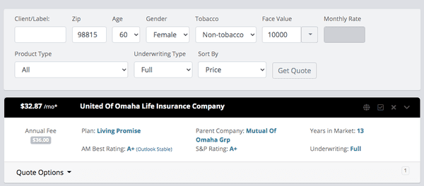 Here is an example of how much final expense life insurance costs!