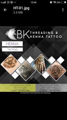 Bk Threading & Henna Tattoo