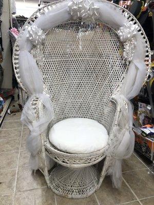 White Wedding Chair rental $25 2 days rental $100 dollar deposit