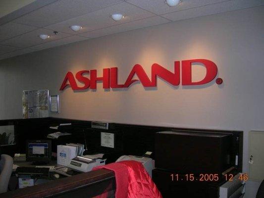 Did you know sign work can extend into your office as well?  We set this up for Ashland Inc.'s home office.