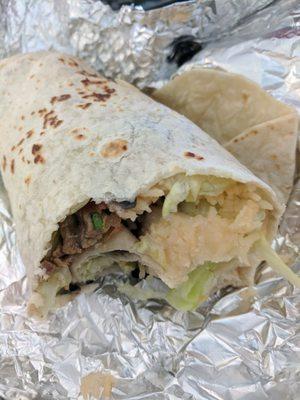 Burrito carne asada $9