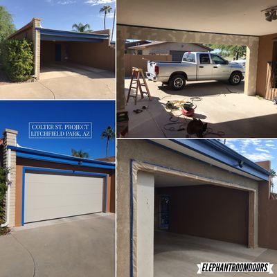 Residential Carport Conversion & Garage Door Installation in Litchfield Park, AZ