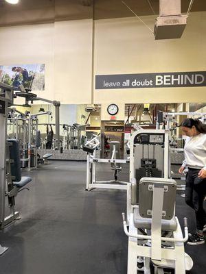 One of two weight rooms available.