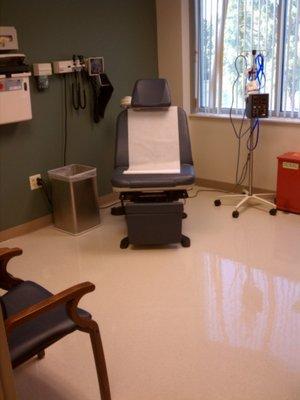 One of the exam rooms in a medical facility that we are cleaning.