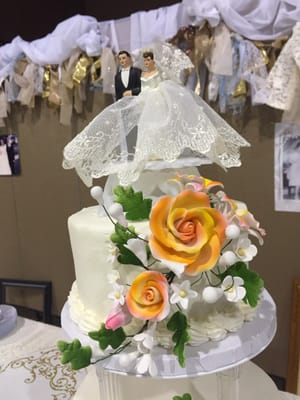 Original cake topper from their wedding cake 50 years ago.