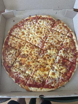 Cut at the wrong angle for a half pepperoni. Now there's pepperoni on 3/4.