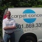 Paul and our work van, equipped with the best truck mounted machine in the industry, supplying the best carpet cleaning available!