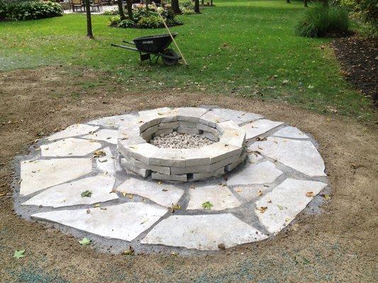 Fire pit install project