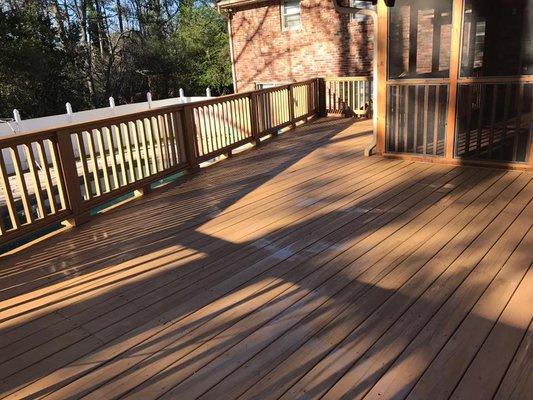 Deck staining