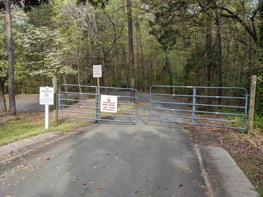 Entrance gates at Pitcairn Park, Tega Cay