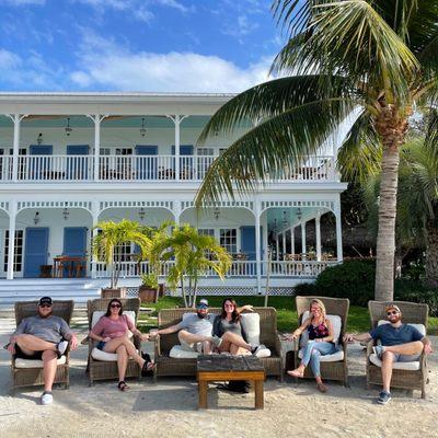 Group photo outside a Rayburn (Bloodline) spot.