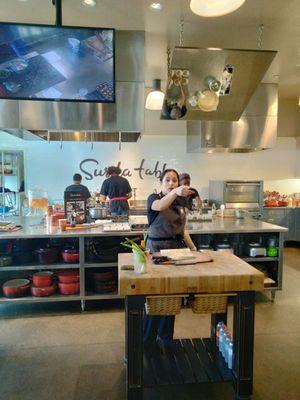 Chef Tanya started the class with how to make the correct knife cuts.