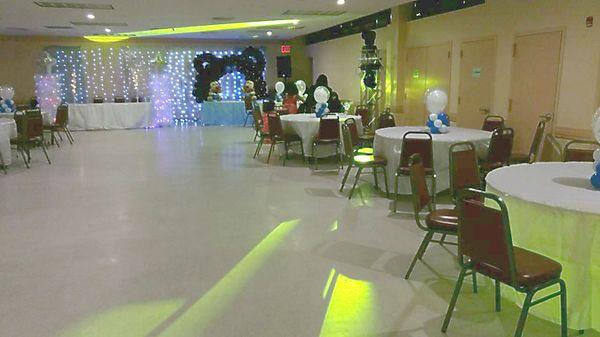 Baptism party with lighting effects