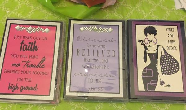 Super cute Bible study "notebooks" made from DVD holders! We bought two and got one for free from the lovely vendor!