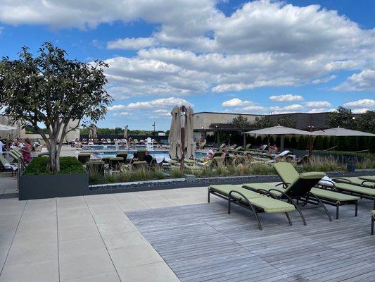 Rooftop pool and private cabanas