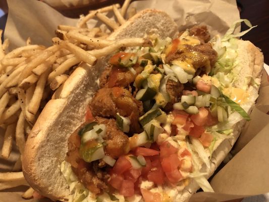 SHRIMP PO' BOY +  three potatoes'-worth of the most perfect fries