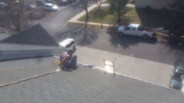 New asphalt roof. On town house.