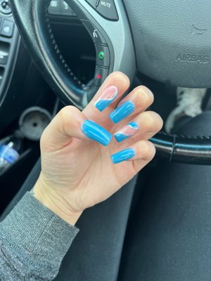 Gel acrylic full set w design