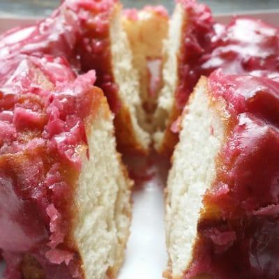 dissected blackberry cranberry doughnut