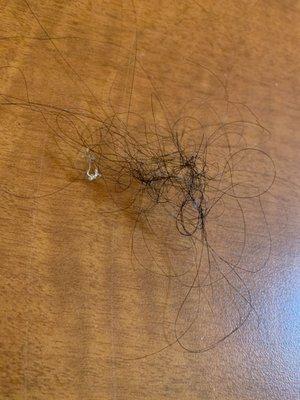 huge pieces of hair in the dirty room they sent me to without a refund even tho they told me i could have one if i wasn't satisfied