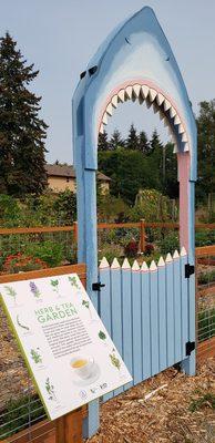 The Shark Gate to the herb and tea garden