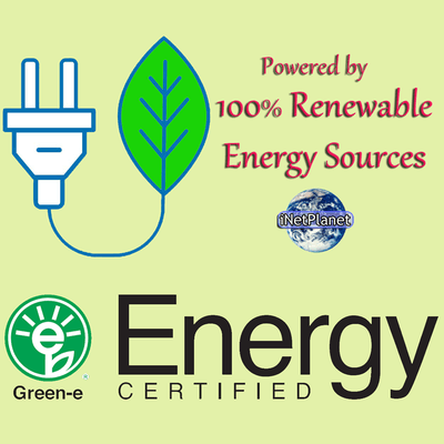 iNetPlanet web servers are powered by renewable clean energy.  Eco-friendly web hosting in Portland.  Go Green!