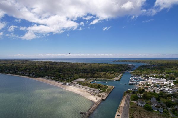 Hampton Bays from above.