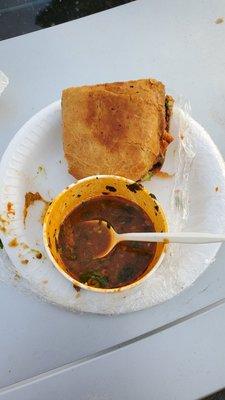 Mexican torta birria dip a must try