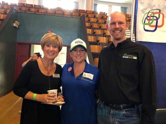 Tradeshow Sponsor at the Think Local First Business Expo- Oct 2018.  CEO & Marketing manager w/our banker Chris from Santa Cruz County Bank