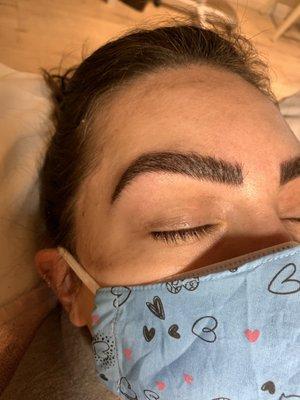 Right after microblading