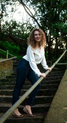 At the stairs in the Golden Gate Park