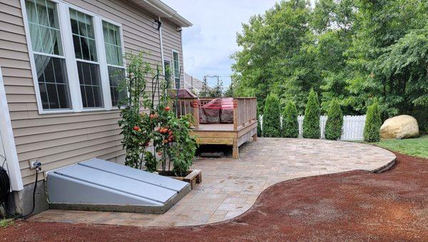 Side view of our new patio.