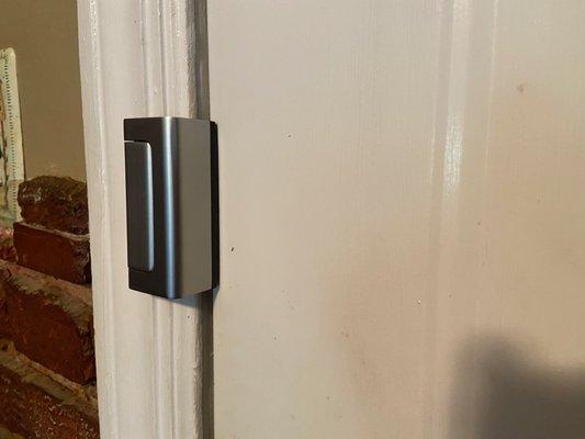 Door Latch Install Closed Locked View Hinge Side